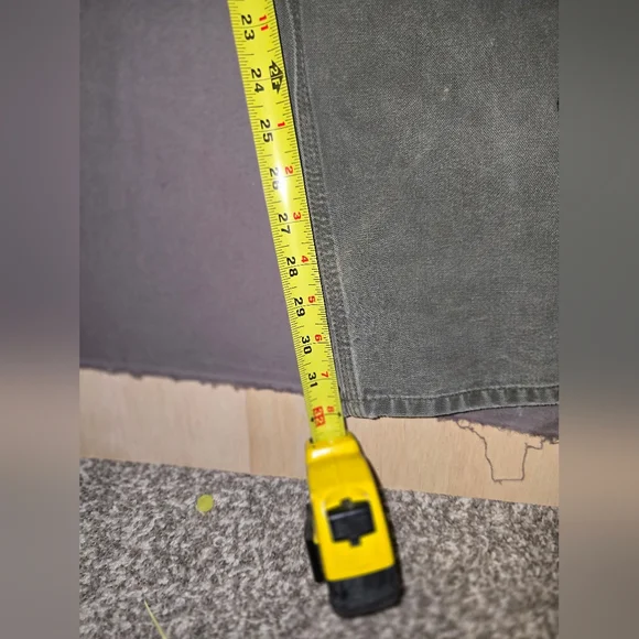 Vintage Carhartt B11 MOS Washed Duck Work Carpenter Pants Moss Green 38x32 - Picture 7 of 8